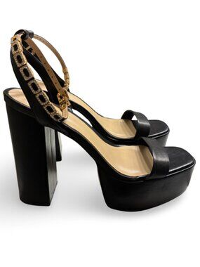 Aldo Black Platform Sandals Heels - Size 8